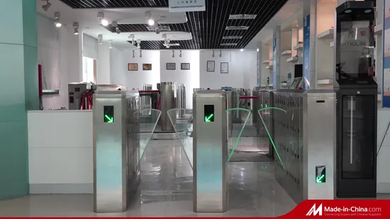 Drehkreuz aus Edelstahl 304 mit Klappensperre und RFID-Kartenleser